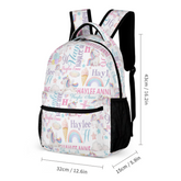 Rainbow Unicorn Name Custom Backpack